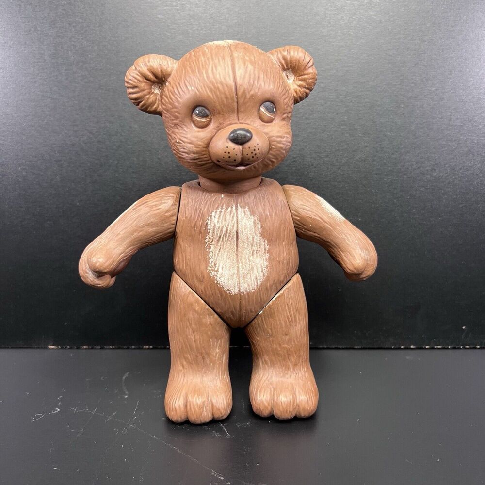 Vintage Cute But Creepy Ceramic Articulated Jointed  Teddy Bear